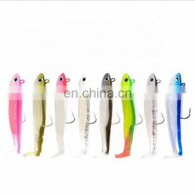 5g 12g 25g black minnow  plastic Swimbait  fishing soft bait soft lure with jig head