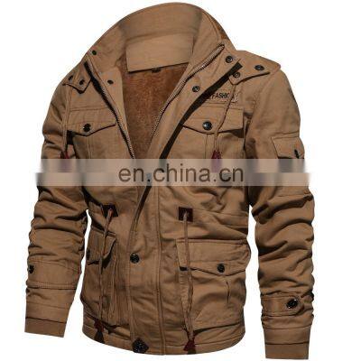 Fitness 2021 Military Mens Pilot Jacket Winter Fleece Jackets Warm Thicken Outerwear Plus Size Jacket