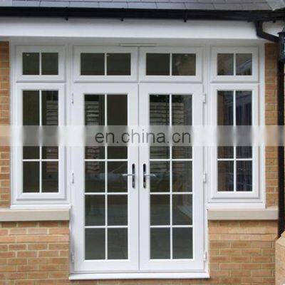 Aluminum Double Swing Door Aluminum Frame Glass Door