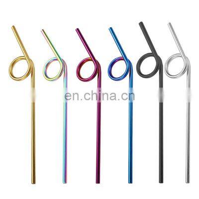 Best Selling Gold Party Eco Friendly Drinking Recyclable Color Changing Reusable Metal Straws photo-5