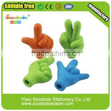 different design finger shaped erasers factory