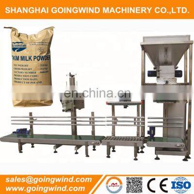 Automatic 25kg powder packing machine auto 10kg 20kg 50kg flour bag filling packaging equipment cheap price for sale