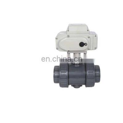 2inch motorized ball valve ISO CE ROHS UPVC 2 way electric pvc ball valve