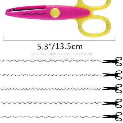 Colorful Paper Edge Scissor Set for Teachers Crafts Scrap Booking Kids Crafting Zig Zag Scissors photo-3