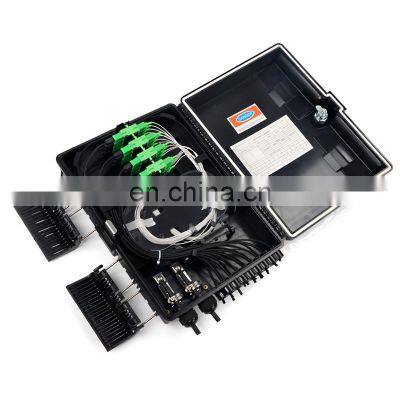 CE 16 Core Outdoor IP 65 FTTH FAT Black Fiber Optical Distribution Nap Box photo-2