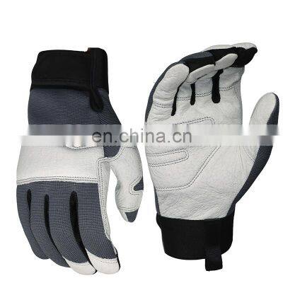 Hard Wearing Safety Leather Work Gloves Performance Fit Hand Protection Mechanic Use Heavy Industry Gloves