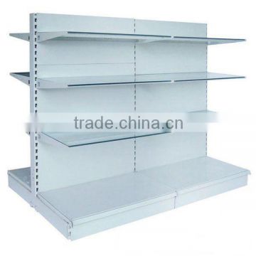 Best selling Square-tube glass backboard gondola shelf