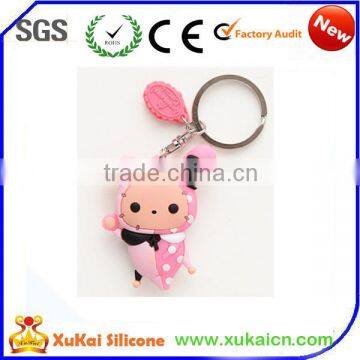 100% manufacturer 3D silicone keychain