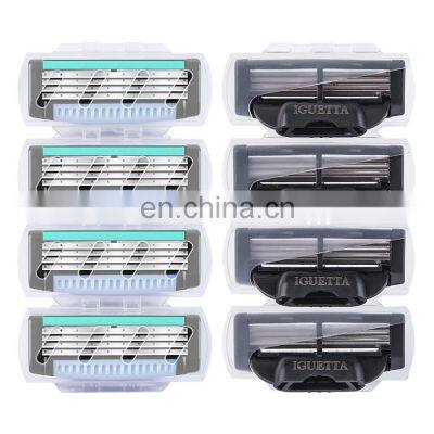 4 Cartridges Shaving Blade For Men Blister Card Packaging Customized Lable Men Replace Razor Blade Germany Blade Sharp GF-0281 photo-2