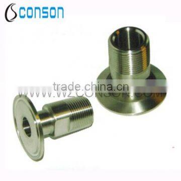 Stainless steel sanitary tri clamp male thread