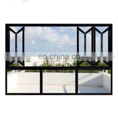 latest design windproof standard  glass bi   aluminium foiding window