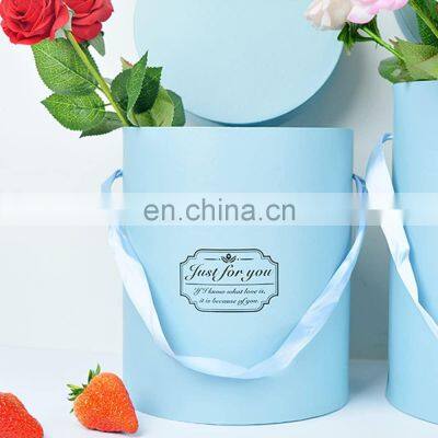 Paper Flower Box Round Cardboard Flower Box for Rose Flower Packaging photo-5