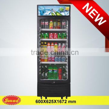 60x60cm Transparent glass door display cooler showcase fridge with LED light