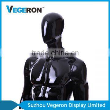 Glossy Black Fiberglass Stand Male Mannequin photo-5