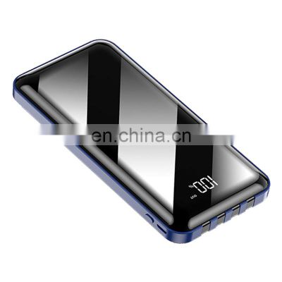 Large-capacity Smart Power Bank Mobile Charger Full Screen Mirror  Portable 10000mah Power Banks