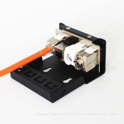 Enmane 1U 4 Port STP Network Surface Blank Patch Panel Box photo-3