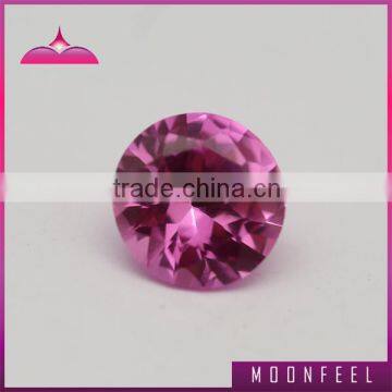 2# roumd pink corundum