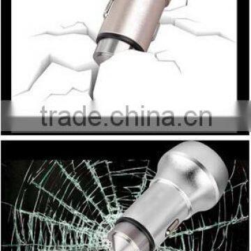 Hottest Sale Stainless Steel Safety Hammer Dual Usb Car Charger photo-4