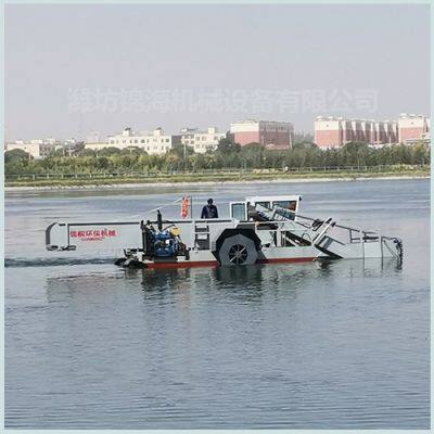 Full Automatic Water Grass Harvesting Boat Grass Cutting Lake Garbage Cleaning Machine Boat River Aquatic Grass Plant Harvester