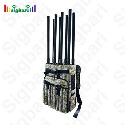 8band Anti drone Jammer backpack UAV jammer manpack high power 550Watt long distance 1000-3000m backpack Jammer