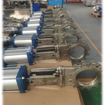 Pneumatic Knife Gate Valve With NAMUR Mounting for Automation Systems