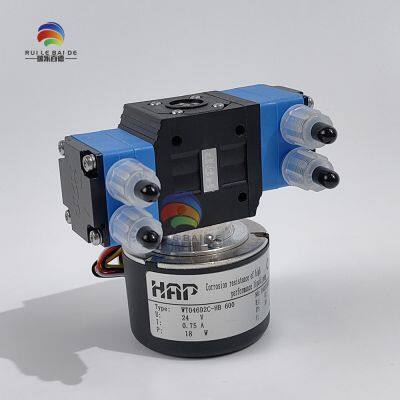 The best-selling HAP WT04692C-HB600 fast-paced flat dual-head liquid diaphragm pump is used in inkjet printers.