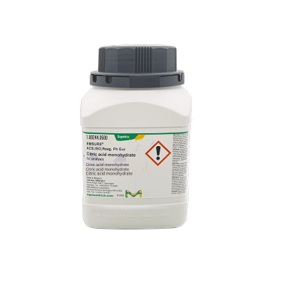 merck citric acid monohydrate 1.00244.0500, 500g/bottle, merck from germany