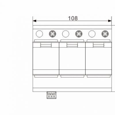 BRPV3-1000-20 Solar Voltage Suppression Lighting Arrester for Solar Panels pv Surge Protection Spd 1000v dc t1 t2 photo-2