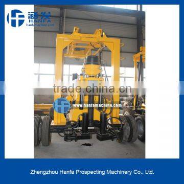 hydraulic , trailer type HF-3 handle drilling machine , can drill depth 300~600m , diameter 75~300mm