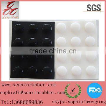 3M White/Black Self-adhesive Rubber Feet Pad