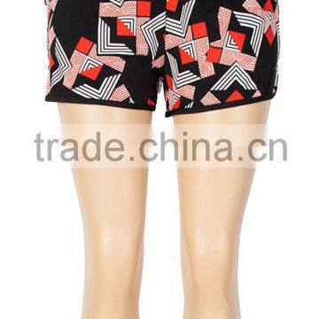 LADY'S PRINTED KNITTED SHORTS