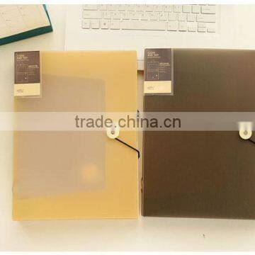 A4 Trasprent /frosted Fashion Plastic File Box With Fastener Suitable for Office photo-6