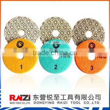 3 Step Wet Diamond Polishing Pads For Granite