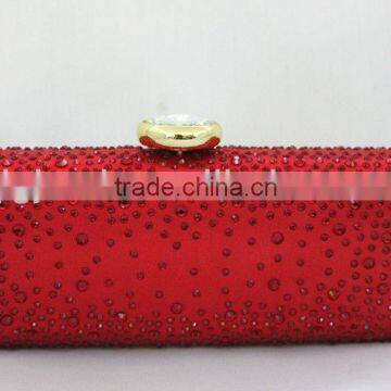 red diamonds evening purse for ladies,Crystal clutch bags,hotfix sequin evening bags