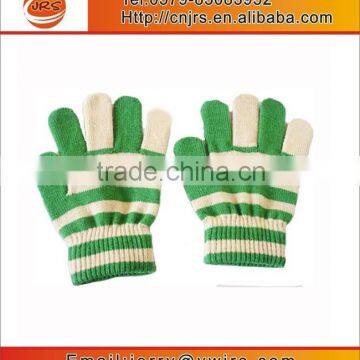 Factory wholesale latex cheap kids gloves,lovely striped acrylic knitting gloves,mini baseball gloves