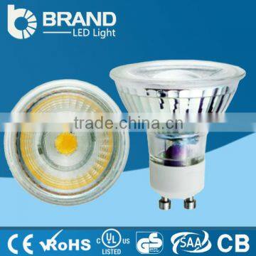 AC220-240v Glass Body+ Clear Diffuser 3w/5w COB Gu10 LED Bulb light