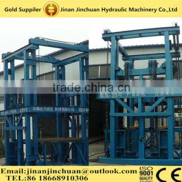 Electrical Hydraulic System Guide Roller Rail Vertical Material Goods Lift For Warehouse with Competitive