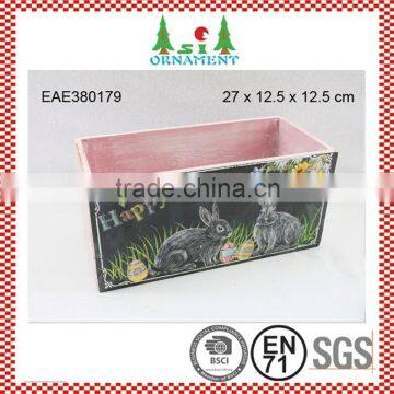 Wooden storage box for easter decoration