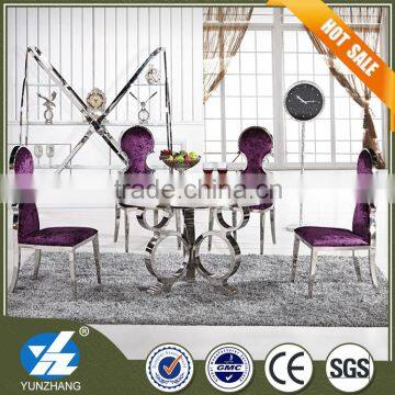 high gloss faux marble round dining table