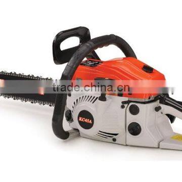 Portable Hand Hold 1.8kw Gasoline Chain Saw, 45CC Displacement, .325 Chain Pitch, 18 inch Guide Bar CE Approve Petrol Chain Saw