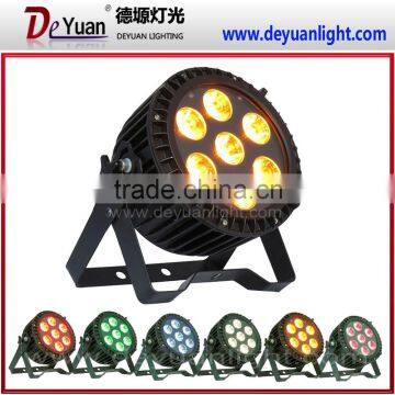 Outdoor lighting 7pcs 12W 6 in1 LED Waterproof PAR Light/ RGBWAUV LED outdoor Light waterproof led par