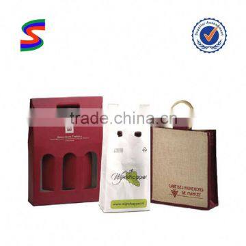 Personalized Wine Paper Bags Two Bottle Wine Carrier Bag