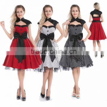 Walson Women's Dot Vintage Style 1950s Rockabilly Party Swing Skaters Dress Party Dresses photo-3