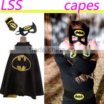 Halloween Party children cosplay capes with mask&cuffs, fashion superhero cape kids,captain America cape,child bat man cloak                        
                                                Quality Choice