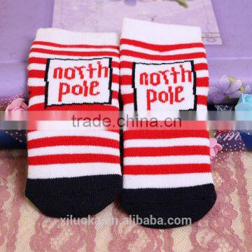 Christmas soft home no show socks for baby