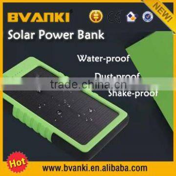 new products portable 8000mAh Solar Power Bank External Battery Mobile Charger For iPhone HTC