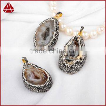 Wholesale window druzy jewelry, agate druzy geode pendant, gem stone beads, decorative stone                        
                                                Quality Choice