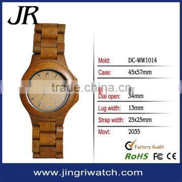 2016 causal wooden watches japan movt quartz bamboo sandalwood wood watch