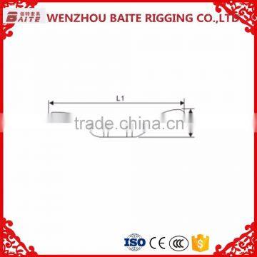 Steel Zinc Plated 67*12mm Flag Halyard Cleat in China Rigging Karabiner Manufacturer photo-2