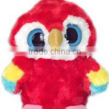 2014 Hot new stuffed big eyed Macaw kids soft toy